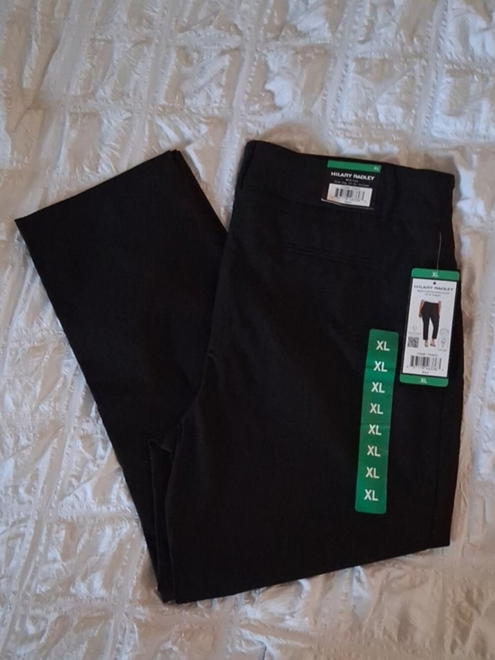 NEW Hilary Radley Black Pull-On Pants, Size XL